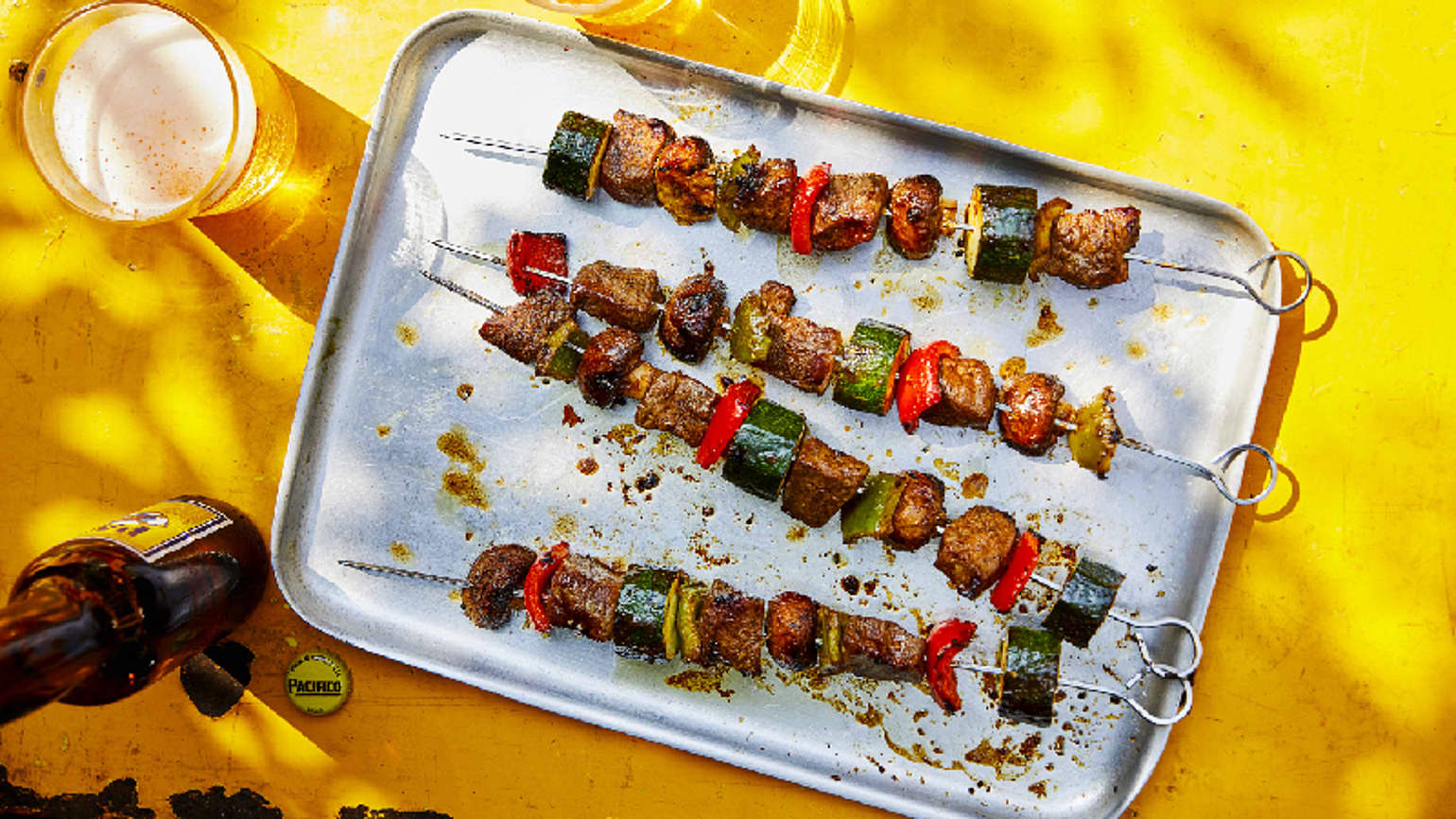 Steak & Veggie Smoky BBQ Skewers